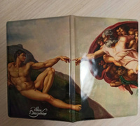 Обложка чехол на паспорт "Микеланджело, Сотворение Адама" #21, Наталья Ч.