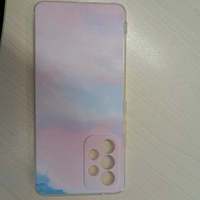 Силиконовый чехол на Samsung Galaxy A53 5G / Самсунг А53 5G "Розовые облака" #46, Элла К.