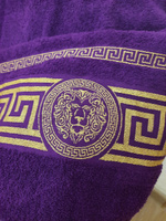 Вышневолоцкий текстиль Полотенце для ванной, Хлопок, 70x130 см, фиолетовый #40, Марина А.