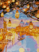 Картина по номерам на картонной основе LORI Огни Венеции 38х28,5 см #84, Елена К.