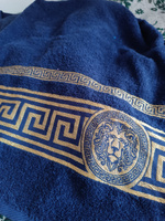 Вышневолоцкий текстиль Полотенце банное, Хлопок, 50x90 см, темно-синий #125, Мария Ф.