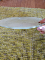 Тарелка для подачи блюд и сервировки стола пирожковая из стекла Доляна "Марбл белый", диаметр 17,5 см #18, Светлана К.