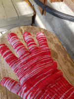 Рабочие хозяйственные перчатки Фабрика перчаток из хб материала с прорезиненным ПВХ покрытием на ладонях и резинкой для надежной защиты рук 10 класс, 6 нитей, красные, XS, 10 пар #8, Наталия К.