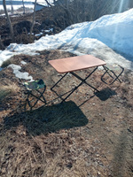 Стол туристический складной для пикника и кемпинга Nika (миланский орех), обеденный, кухонный раздвижной, стол раскладной для дачи и сада, для рыбалки #105, Дмитрий Е.