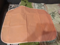 Клеенка детская в кроватку 50*70 см (+/- 2 см) с окантовкой Чудо-чадо, КОЛ08-003, оранжевая / для новорожденных на кровать подкладная многоразовая #31, Виктория