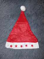 Колпак шапка новогодняя Деда Мороза красная со светящимися звёздами #4, Николай А.