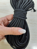 Шнур эластичный, шляпная резинка 4 мм, цвет черный, 10 метров #5, Ирина Б.