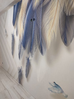 Фотообои 3D на стену флизелиновые встык PHOTOSTENA Перья и птицы 3D 4 x 2,7 м 10,8 м2, обои для кухни моющиеся виниловые фреска в детскую #4, Оксана М.