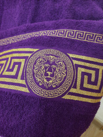 Вышневолоцкий текстиль Полотенце для ванной, Хлопок, 70x130 см, фиолетовый #39, Марина А.