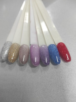 Гель лак для ногтей набор ADRICOCO Little Pixie светоотражающий с блестками 7 цветов, 8 мл #132, Анастасия С.