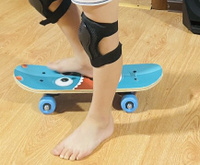 Скейтборд детский "Монстрик", деревянная доска для ребенка, круизер для начинающих, скейт для детей, 44х14 см, колёса PVC 50 мм, нагрузка до 25 кг, пластиковая рама #8, Радион К.