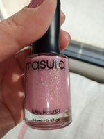 Masura Лак для ногтей Самый Лучший День, розовый голографический, 11 мл #123, Вероника К.