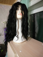 Длинные вьющиеся парики для женщин. Черные афро волосы. Имитация натуральных волос, черный #5, Наталья Т.