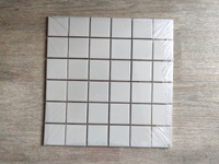Плитка мозаика керамическая 30,6х30,6х0,6 Homework, матовая белая #5, Дарья Б.
