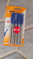 Ручка шариковая синяя, толщина линии 0,7 мм, BIC Round Stic Exact набор 8 шт #72, Фаягуль К.