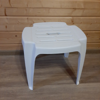 Столик для шезлонгов, Италия, белый, пластиковый, стопируемый #3, Ирина А.