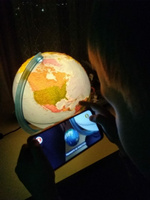 Globen Интерактивный глобус Земли физико-политический рельефный с LED-подсветкой, диаметр 25 см. + VR очки #51, Юлия А.