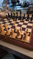 Шахматы деревянные большие утяжелённые с фигурами из бука Гроссмейстер №7, размер доски 49х49 см, классические турнирные с утяжелением, настольная игра, подарок мужчине мужу папе, парню, играй #44, Анна Л.