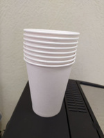BIG CUP Набор одноразовых бумажных стаканов, белые, 350 мл, 50 шт., для кофе, чая, холодных и горячих напитков. #6, Вероника К.
