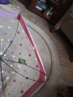 Зонт детский прозрачный трость для девочек полуавтомат #7, Марина Г.