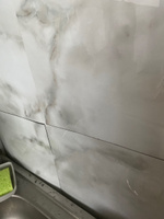 "Агат дымчатый" панели самоклеющиеся для стен 30х30 см глянцевая плитка ПВХ влагостойкая для ванной и кухни 20 шт. #60, Мария К.
