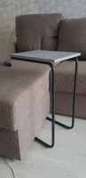 Столик придиванный журнальный, столик для ноутбука, модель SHT-CT9, цвет серый черный #2, Оксана Т.