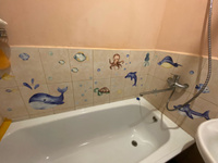 Наклейки на стену в ванную комнату STICKEREON "Подводный мир" с морскими обитателями #5, Мария Ж.