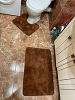 Комплект ковриков для ванной и туалета противоскользящие мягкие 50х80/45х50 #75, Анна В.
