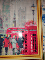 Алмазная мозаика на подрамнике Живопись Вышивка Картина стразами 40х50 см, Осенний дождливый Лондон, полная выкладка #29, Айрат Х.