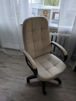Office Lab Офисное кресло, Экокожа, кремовый с мягкими подлокотниками  #67, Игорь Федоровцев