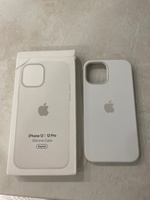 Чехол-накладка для iPhone 12, 12 Pro / Slicone Case MagSafe / Цветная анимация / White #1, Анастасия С.