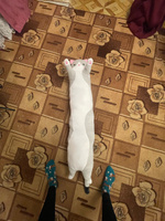 Мягкая игрушка-обнимашка кот батон 110 см, серый #36, Наргиза Б.