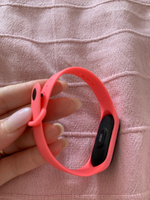 Силиконовый ремешок браслет для Xiaomi Mi Band 3 и Mi Band 4 / Спортивный сменный ремешок на Сяоми Ми Бэнд 3 и Ми Бенд 4, Ярко-Розовый #39, Анна К.