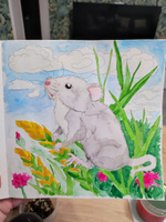 Раскраска для детей и взрослых : "Сюжеты для акварели"-Любимые животные. Рисуем акварелью #12, Лилия Ш.