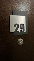Цифры на дверь квартиры, табличка самоклеящаяся номер 29, 15х12см, царапанное серебро #130, Ирина Ш.