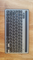 Клавиатура для компьютера Оклик 845M тонкая, беспроводная, мембранная, серо-черная #75, Alex398