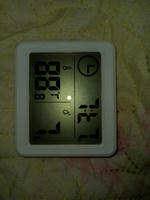Метеостанция с часами, электронный термометр с датчиком влажности, белый #7, Лилия Л.