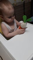 Мягкая игрушка погремушка для новорожденных малышей "Зайка Морковка" #97, Кутернина О.