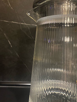 Кувшин для воды с крышкой / графин для воды / чайник стеклянный, Полоска, 1500 мл, ADECORI #120, Юлия Д.