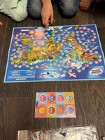 Настольная игра для детей ходилка "Вокруг Земли". Игровое поле - карта мира #15, Рузиля И.