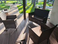 Комплект садовой мебели для дачи и дома из ротанга. Стол, диван, 2 кресла Киото #6, Газзаева Дина