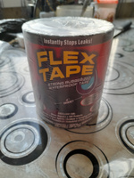 Клейкая лента Flex tape, водонепроницаемая, сверхпрочная изолента, герметик 10 см x 1,5 м черный #3, Александр С.