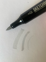 Двусторонний заправляемый маркер SKETCHMARKER Brush Pro на спиртовой основе для скетчинга, цвет: NG7 Нейтральный серый 7 #13, Екатерина Г.