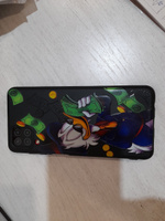 Чехол Soft Touch на Samsung Galaxy A12/M12 / Самсунг А12/М12 "Scrooge McDuck with Money", черный #18, Эмма М.