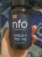 NFO, Norwegian Fish Oil Омега 3 1000 мг для улучшения работы мозга и репродуктивной системы, укрепление костей и суставов, повышает тонус выносливость и работоспособность организма , 60 капсул #7, Надежда А.