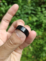 Кольцо черное унисекс, ширина 8 мм, размер 20 #35, Роман В.