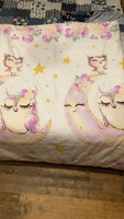 Детское постельное белье в кроватку для новорожденного Juno, поплин хлопок, 1 наволочка 40х60, Owls Совушки, комплект для малышей, девочки #69, Василиса Ш.