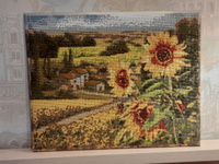 Алмазная мозаика на холсте на подрамнике 40х50 "Солнечные поля" / картина стразами полная выкладка #8, Леонора Г.