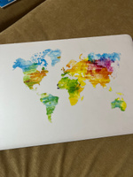 Виниловая наклейка на крышку ноутбука Карта Мира #18, Кристина Ч.