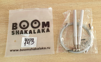 Скакалка скоростная, Boomshakalaka / Прыгалка для взрослых и детей / Для кроссфита и фитнеса. С металлическими ручками, серебристая #32, Алексей Б.